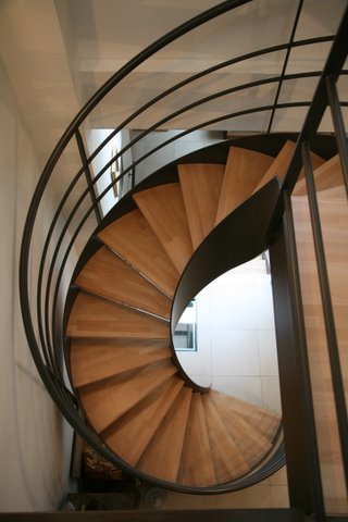 escalier helicoidal sans fut central