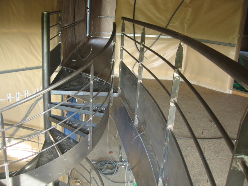 escalier helicoidal chantier