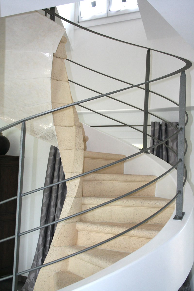 escalier en colimacon en beton arme
