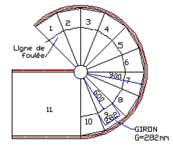 escalier helicoidal giron